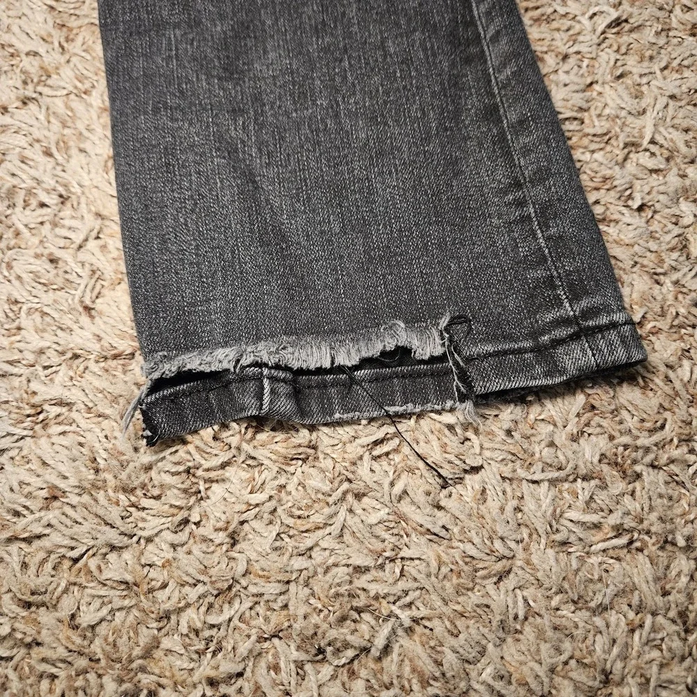 Risen Jeans Women's 5/27 Black Bootcut Distressed Stretch Denim‎ Casual